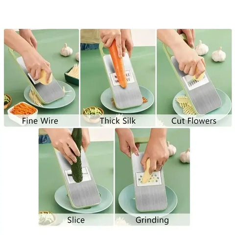 Multifunctional Stainless Steel Vegetable Slicer And Chopper - Kitchen Tool Designed For Food Preparation And Daily Cooking Routine